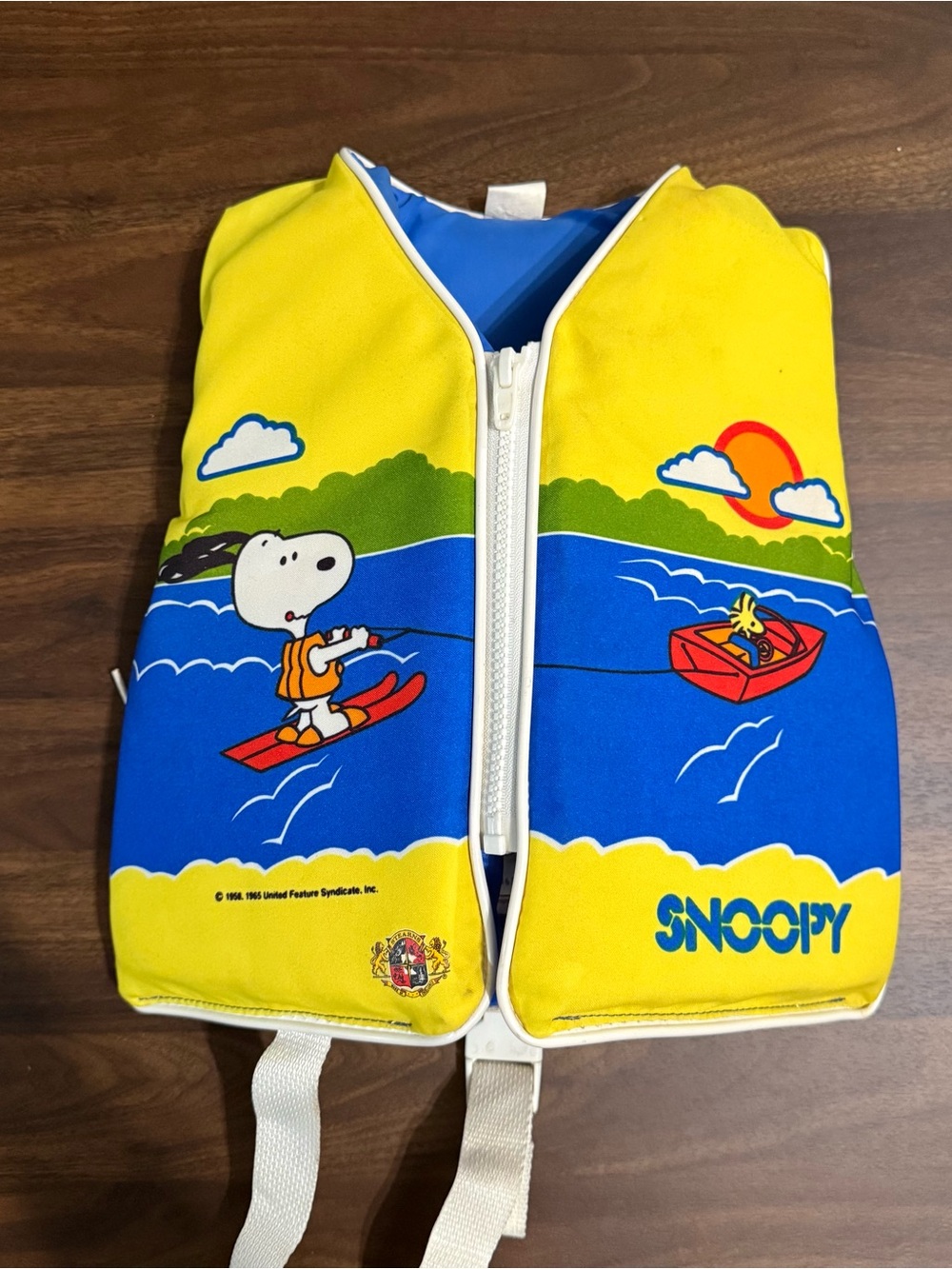 Vintage kids snoopy peanuts puddle jumper vest